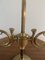 Mid 20th Century Brass Horn Bouillotte Lamp with Black Tole Shade, Image 5