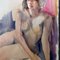 Desnudo de mujer, años 70, acuarela sobre papel, enmarcado, Imagen 3