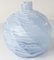 Italienische Mid-Century Modern Vase aus Murano-Kunstglas in Weiß & Blassblau 5