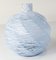 Italienische Mid-Century Modern Vase aus Murano-Kunstglas in Weiß & Blassblau 4