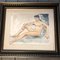 Desnudo de mujer, años 60, acuarela sobre papel, enmarcado, Imagen 2