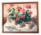Still Life with Geraniums, 1980s, Painting on Canvas 1