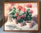Still Life with Geraniums, 1980s, Painting on Canvas 6