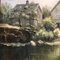 Boathouse Landscape, 1970s, Painting on Canvas, Framed, Image 3