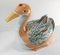 20th Century Chinese Chinoiserie Polychrome Goose Form Tureen Dish 2