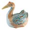 20th Century Chinese Chinoiserie Polychrome Goose Form Tureen Dish 1