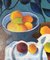 Natura morta da tavolo con frutta e pane, anni '90, dipinto su tela, Immagine 5