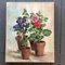 Potted Flowering Plants, 1970s, Painting on Canvas, Image 5