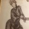 Studio di nudo femminile, anni '50, gesso marrone, con cornice, Immagine 2