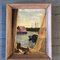 Florence Neil, Seaport, 1950s, Painting on Canvas, Framed, Image 5