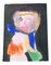 Robert Cooke, Abstraktes Porträt, Pastellzeichnung, 1960er 1