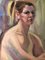 Retrato de mujer desnuda, años 70, pintura sobre lienzo, Imagen 2