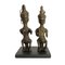 Antike Doppel Ogboni Edan Stabfiguren aus Bronze, 1890er, 2er Set 1