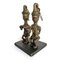 Antike Doppel Ogboni Edan Stabfiguren aus Bronze, 1890er, 2er Set 4