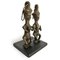 Antique Bronze Dual Ogboni Edan Staff Figures, 1890s, Set of 2 3
