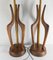 Mid-Century Modern Danish Walnut Table Lamps attributed Adrian Pearsall, Set of 2 8