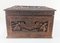 20th Century Chinese Export Chinoiserie Relief Carved Boxwood Tea Caddy Box, Image 5