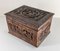 20th Century Chinese Export Chinoiserie Relief Carved Boxwood Tea Caddy Box, Image 2