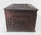 20th Century Chinese Export Chinoiserie Relief Carved Boxwood Tea Caddy Box, Image 6