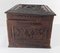 20th Century Chinese Export Chinoiserie Relief Carved Boxwood Tea Caddy Box, Image 8
