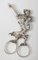 19th Century South German 800 Silver Sugar Tongs with Lion Rampant 4