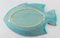 Mid-Century Turquoise Blue Fish Shaped Art Pottery Dish, Image 6