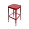 Tabouret Vintage en Fer Rouge 5