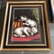 Cats Playing, 1930s, Chromolithographs, Framed, Set of 6 4