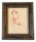 Desnudo Femenino, Dibujo Sepia, Años 70, Enmarcado, Imagen 1