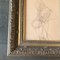 Studio su figura nuda, anni '60, carboncino su carta, con cornice, Immagine 3
