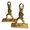 Vintage Brass the New Yorker Americana Used Doorstops Door Stop Figure Man, Set of 2, Image 1