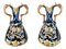 Majolica Vases with Rococo Designs, Set of 2 1