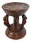 Vintage Carved Wood Stool 1