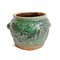 Antique Green Blue Ceramic Pot, Image 2