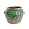 Antique Green Blue Ceramic Pot, Image 4