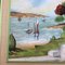 Natura morta con vista di barche a vela, anni '70, dipinto su tela, con cornice, Immagine 4