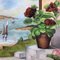 Bodegón con vista de veleros, años 70, pintura sobre lienzo, enmarcado, Imagen 3
