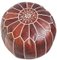Moroccan Leather Ottoman or Pouf 1