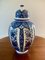 Blaues und weißes italienisches Ingwerglas aus Porzellan von Ardalt Blue Delfia 2