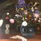Natura morta con vaso di fiori, anni '70, dipinto su tela, Immagine 2