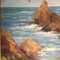 Paesaggio marino, anni '70, Dipinto su tela, Incorniciato, Immagine 4