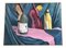 Mid Century Stillleben mit Flaschen & Violinen, 1970er, Malerei auf Leinwand 1