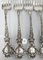 Tenedores para cena de plata esterlina con cara de bufón de finales del siglo XIX - Juego de 6, Imagen 4