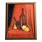 Bodegón con botella y limones, años 70, pintura sobre lienzo, enmarcado, Imagen 1