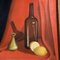 Natura morta con bottiglia e limoni, anni '70, dipinto su tela, con cornice, Immagine 2