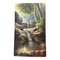 Bosque con paisaje de arroyo, años 50, pintura sobre cartón, Imagen 1