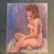 Desnudo femenino, dibujo al pastel, años 70, Imagen 5