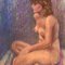Desnudo femenino, dibujo al pastel, años 70, Imagen 3