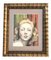 Retrato femenino, años 50, acuarela sobre papel, enmarcado, Imagen 1
