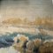 Patos en el estanque, años 50, pintura sobre lienzo, enmarcado, Imagen 4